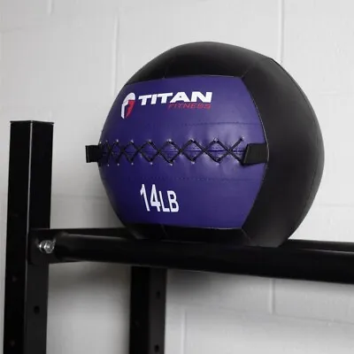 Titan Fitness 14lb Smooth Leather Medicine Wall Ball • $14