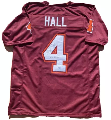 DeAngelo Hall Signed Custom Jersey - Virginia Tech All American Inscription • $88.85