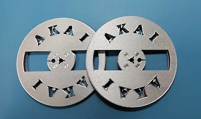 Akai Reel To Reel Tape Spools 7  3D Printed (Plastic) In Silver • £29.99