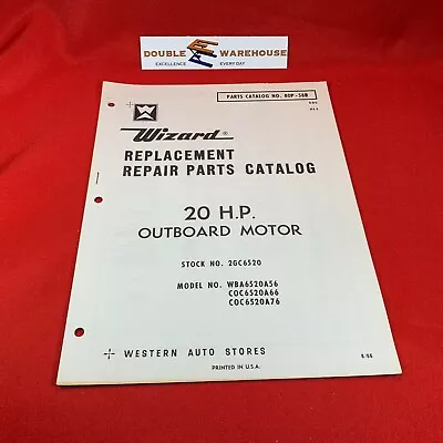 1966 Wizard 20 HP Outboard Motor Replacement Repair Parts Catalog 80P-58B • $22.99