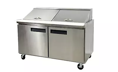 Mega Top Sandwich Salad Prep Table 61  2 Door Refrigerated Prep Table 24 Pans • $2291.77