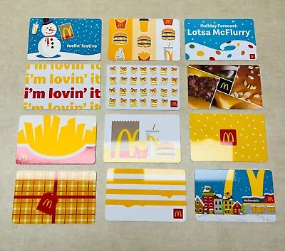 McDonald's Lot Of 12 Collectible Gift Cards - No $ Value • $8.95