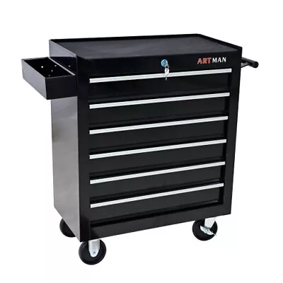 6 Drawers Rolling Tool Cart Chest Tool Garage Storage Cabinet Tool Box W/ Wheels • $219.47
