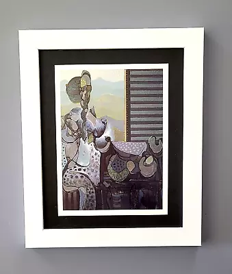 Vladimir Cora + Vintage Modern Abstract Print + Mexican Artist + Framed • $119