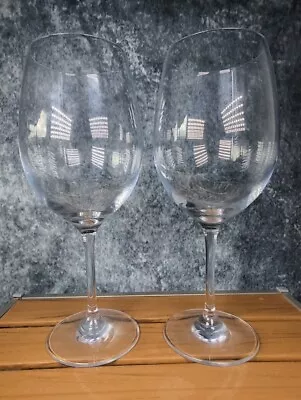 Pair Of Large Dartington Crystal Wine Glasses Signed Stamped • £12.99