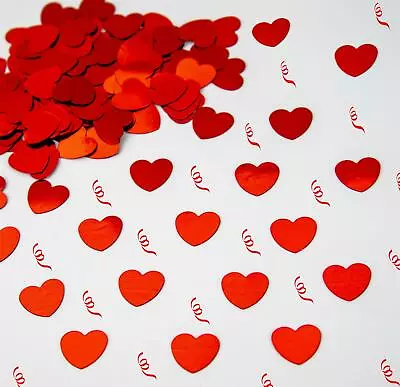 1XRed Heart Shaped Table Confetti Valentines Love Wedding Anniversary Decor • £3.49