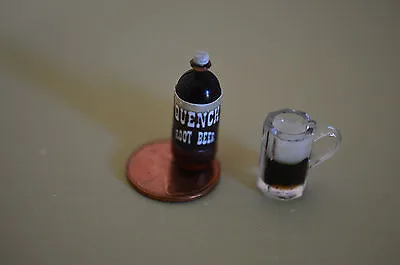 Miniature Root Beer With A Full Mug In 1:12 Doll Scale • $5