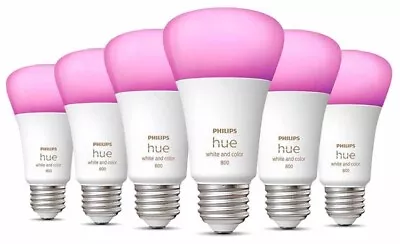 Philips Hue A19 Bluetooth Smart LED Bulbs 60W - SIX PACK • $139.99