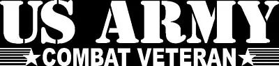 Combat Veteran US Army Vinyl Car Truck Window Decal Sticker US Seller USA • $6.79