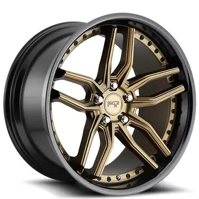 (4) 19  Staggered Niche Wheels M195 Methos Matte Bronze Face Rims(B46) • $1432