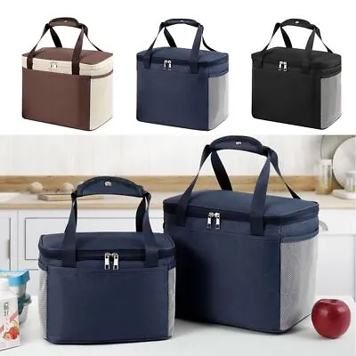 Thermal Picnic Travel Insulated Lunch Bag Food Storage Box Lunch Box Cooler Bag • £6.51