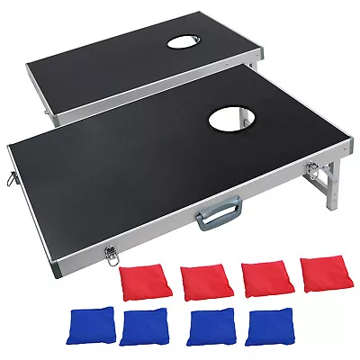 Cornhole Bean Bag Toss Game Aluminum Frame Design Outdoor 8 Bags Toss Game Set • $42.59