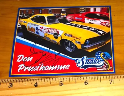 Hot Wheels Don Prudhomme Yellow Snake 1970 Plymouth Cuda Banner Sticker Decal • $7