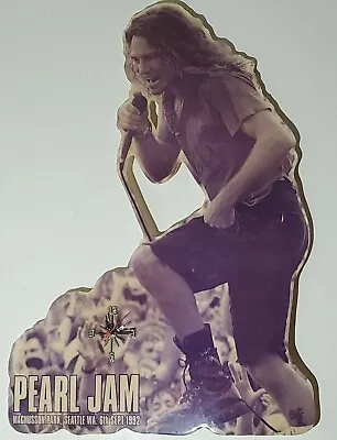 Vtg Pearl Jam Clock Poster Eddie Vedder Magnusson Park Seattle WA Resin Wall Art • $427.42