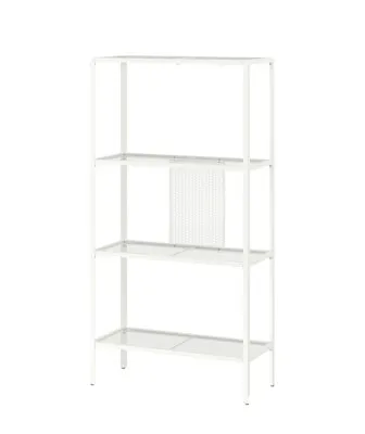 IKEA BAGGEBO Shelving Unit Metal/white 60x25x116 Cm  BOOKCASE METAL FRAME • £42.34