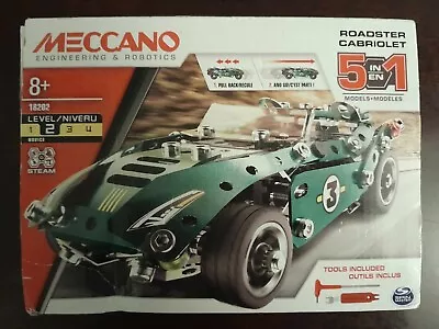 Meccano 6040176 Roadster Cabriolet 5 In 1 Model Set (18202) Level 2 NEW • £14