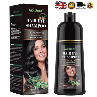 3 In 1 Hair Dye & Shampoo & Conditioner Cover Gray White Hair Permanent Colour • £11.95