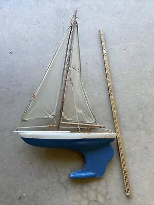 Vintage Yacht Pond Boat Sailboat • $298.71