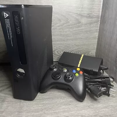 Microsoft Xbox 360 S Slim 250 GB Console 1439 Black W/ Controller Tested • $89.99