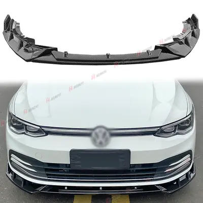For VW Golf MK8 / GTI 2021+ Carbon Look Front Lip Chin Bumper Spoiler Body Kits • $73.99