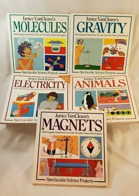 JANICE VANCLEAVE Science Experiments GRAVITY MOLECULES ANIMALS MAGNET ELECTRICTY • $32