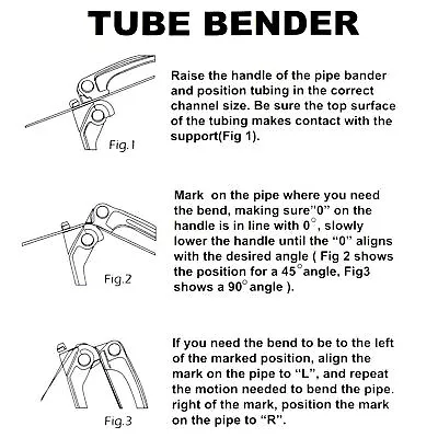 *´ 1/8in 3/16in 1/4in Tube Bender Tubing Fuel Brake AC Refrigerant Line Bending • $29.36