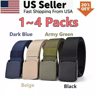 Men Casual Military Tactical Army Adjustable Quick Release Belts Pants Waistband • $13.49