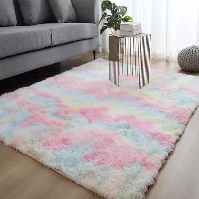 $32.29 • Buy Soft Tie-Dye Area Rugs Fluffy Living Room Carpets Christmas Gift Many Size/Color