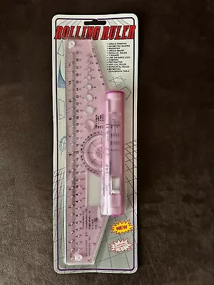 VTG NOS 12  Rolling Ruler Multi-Functional Drawing - 12 Amazing Instruments In 1 • $16