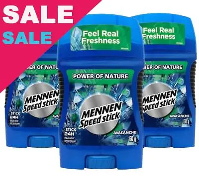 Avalanche Mennen Speed Stick Deodorant Stick Aluminum Free 3 X 50g • $26.39