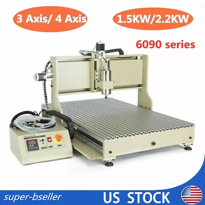 Usb 4-axis Cnc 6090 Router Woodworking Milling Engraving Diy Cnc Cutting Machine • $2199