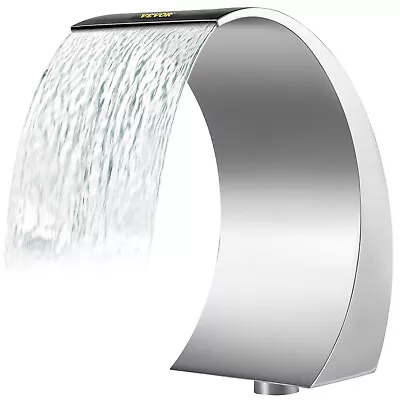 VEVOR 11.8  Swimming Pool Waterfall Fountain Stainless Steel 304 Silver Pool • £97.19