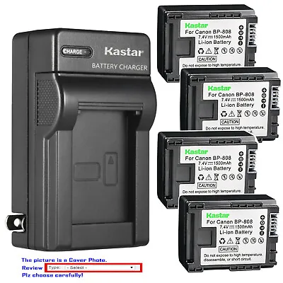 Kastar Battery Wall Charger For Canon BP-808 CG-800 & Canon FS100 Camcorder • $6.49