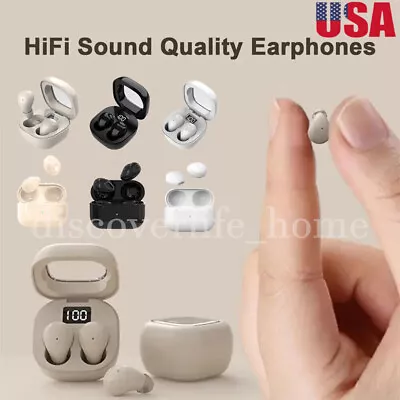 Invisible TWS Earbuds Micro Bluetooth Earbuds Sleep Mini Wireless Earphones US • $16.15