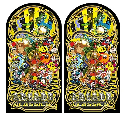 Mame Multicade Classics Side Art Arcade Cabinet Graphics Decals Stickers Yellow • $42