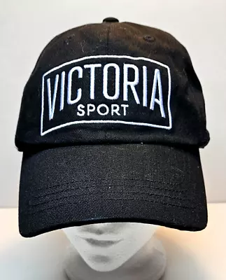 Victorias Secret Hat Cap Womens Strap Back Black White Sport Athletic Gym NEW • $10.99