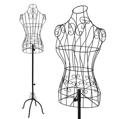 Female Wire Dress Form Vintage Style Metal Wire Mannequin Home Decor Display • $49.99