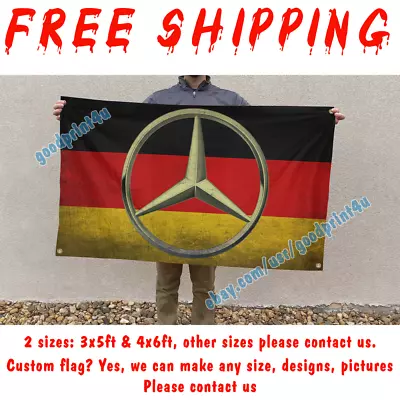 Mercedes-Benz Banner Vintage Retro Flag 3x5 Ft Car Garage Wall Decor Sign 2023 • $15.95