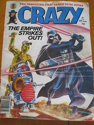 CRAZY-A Marvel Magazine-Sept 1980 #66 Issue-featuring  The Empire Strikes Out  • $6.50