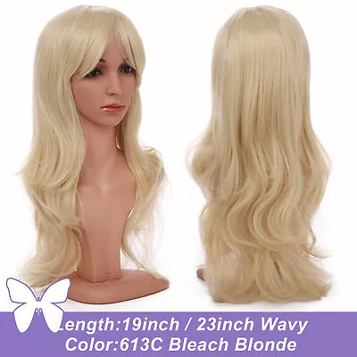 Women Long Hair Wig Straight Curly Wavy Anime Cosplay Party Full Wig With Fringe • £17