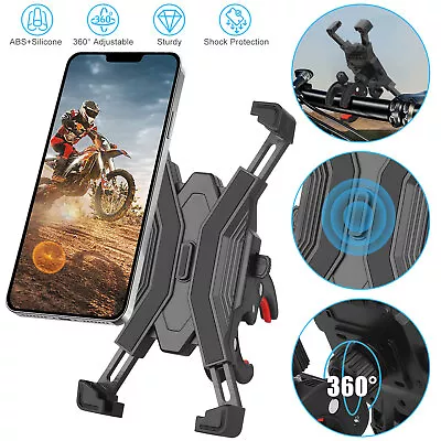 Motorcycle Bike Handlebar Mount Holder Bicycle For IPhone Samsung Cell Phone GPS • $9.98