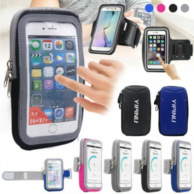 $12.99 • Buy Armband Case Sports Gym Running Jogging Exercise Arm Band Phone Holder Key Bag