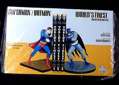 Superman And Batman Bookends Statue Set World's Finest Sealed 2007 DC Amricons • $749.99