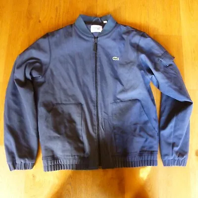 Lacoste Sport Bomber Harrington Jacket Blue Size XL EU 54 Free UK P+P • £39.99