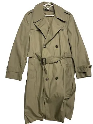 Marine Corps All-Weather Trench Coat 40R Pewter No Liner • $31