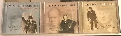 WINSTON CHURCHILL - Wartime Speeches - 3 X CD's - 2000's Volumes 1 2 3 • £19.99