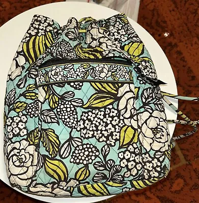 VERA BRADLEY Island Blooms Baby Blue  Draw String Backpack Purse Bag • $20