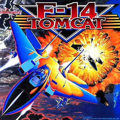 Williams F-14 Tomcat Pinball Machine Game Backglass Translite ORIGINAL NOS • $96.77