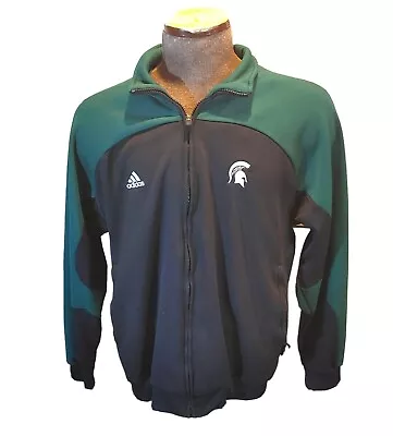Michigan State Spartans Jacket Mens Full Zip Adidas Merchandise Apparel Medium • $21.93