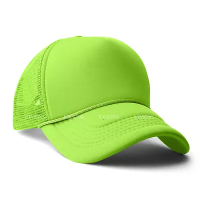 Trucker Hat Foam Mesh Baseball Cap Snapback Adjustable Plain Solid Men Hats Army • $7.89